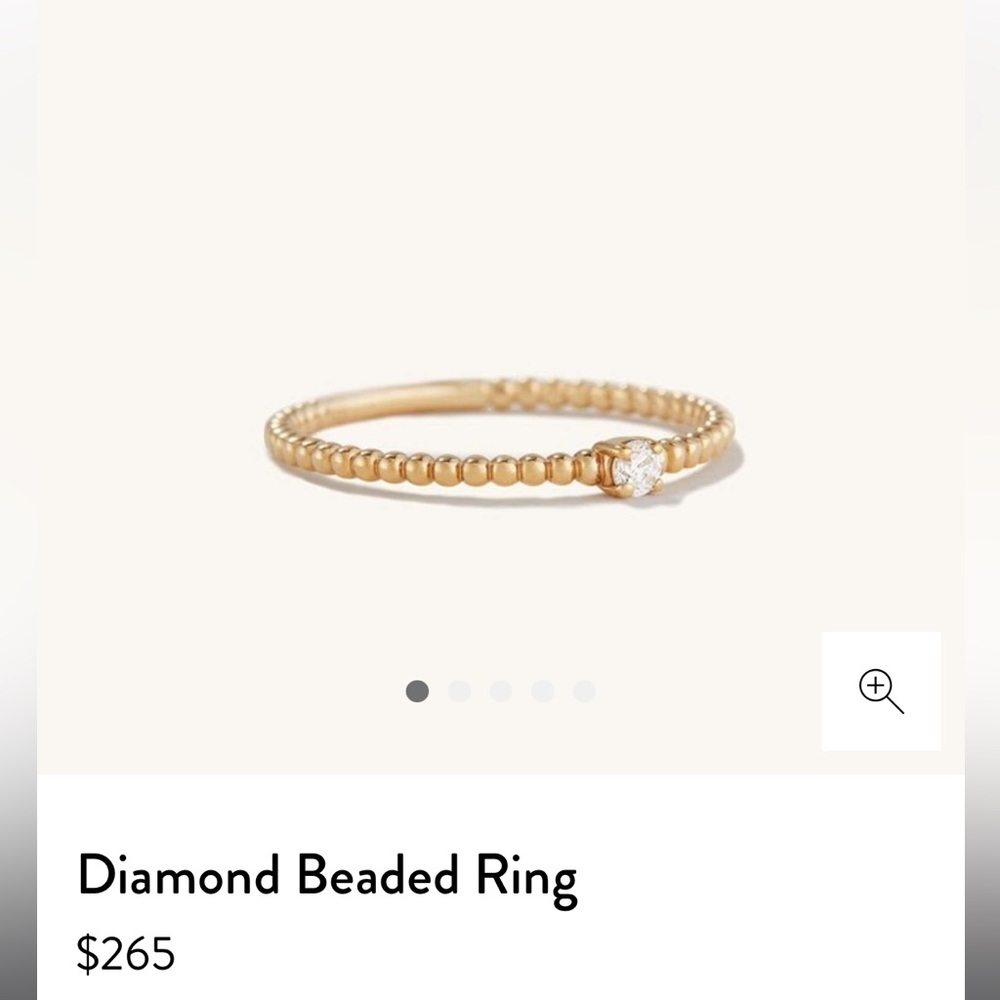 Mejuri Diamond Beaded Ring size 7